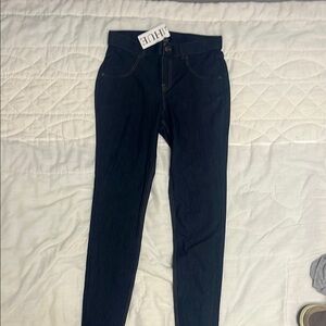 HUE Blue Jeggings Stretchy Slim Fit